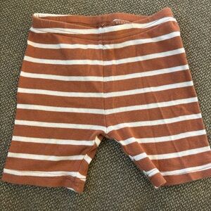Kids Striped Brown and White Shorts